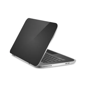 Black notebook. Laptop. Vector. Stock Illustration