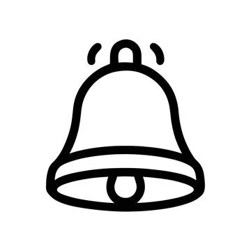 Black Notification Bell Icon Ilustración de archivo