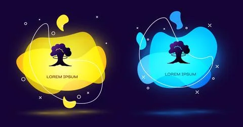 Black Nuclear explosion icon isolated on black background. Atomic bomb. Symbol Stock-Illustration