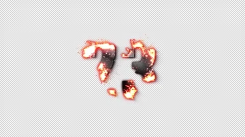 Black number 23 burns with fire, number with particles and ash, numerology, Stock Footage 273487945