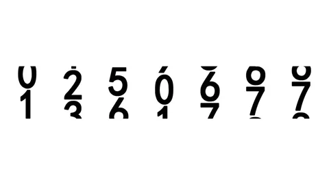 Black numbers animated Stock Footage 92046402