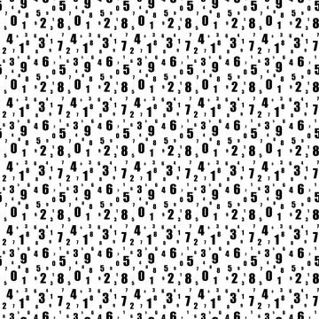 Black numbers on the white background Stock Illustration