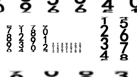 Black numerals on white Stock Footage 92046721