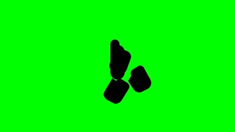 Black objects on green screen background. Stock Footage 332109431