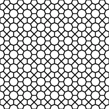 Black octagon shape pattern background Stock Illustration