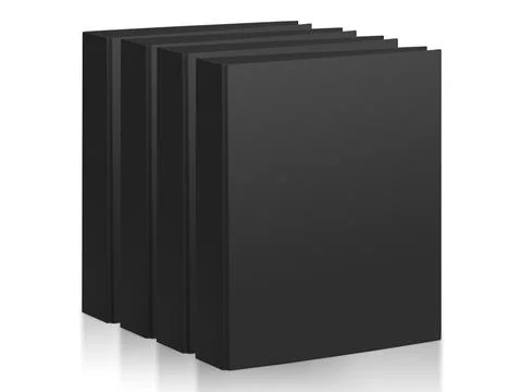 Black office paper folder on a white background Stock Photos
