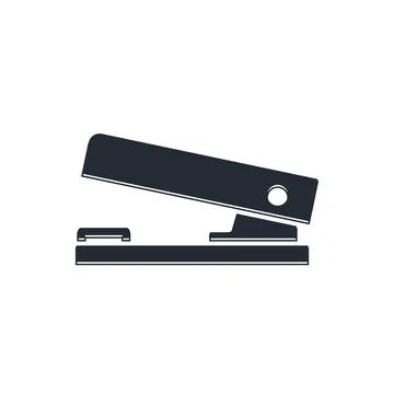 Black Office stapler icon isolated on white background. Stapler, staple, pa.. Stock Illustration