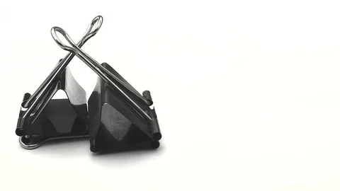 Black office use spring to join and lock Stock Footage 104802707