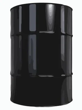 Black Oil Barrel. Stock Illustration