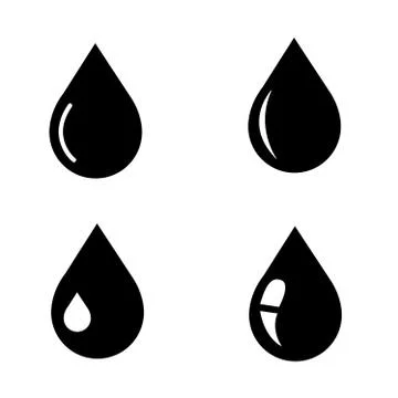 Black oil drop Stock Illustration