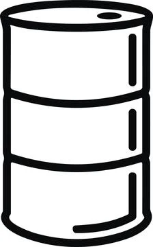Black Oil Drum container icon. Barrel icon. oil label. Oil barrel. Drop ico.. Stock Illustration