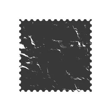 Black old blank vector postage stamp with copy space and serrated edge provid Stock Illustration