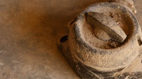 Black old dirty light switch Stock Footage 88918622