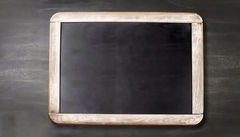 Black old empty chalkboard Stock Photos