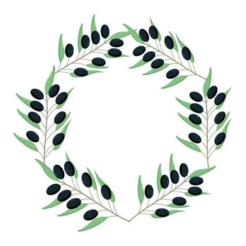 Black olive frame for product packaging design Stock Illustration