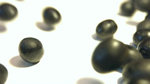 Black olives on white background. Stock Footage 102049248
