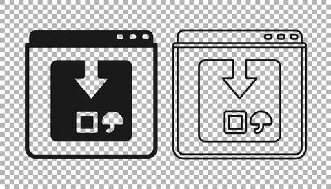 Black Online app delivery tracking icon isolated on transparent background. P Stock Illustration