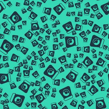 Black Online ordering and fast food delivery icon isolated seamless pattern on Stock Illustration