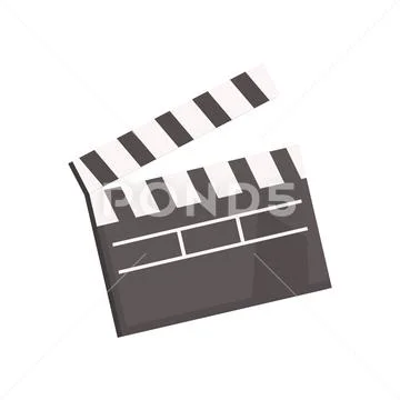 Black open movie clapperboard vector Illustration Stock Illustration