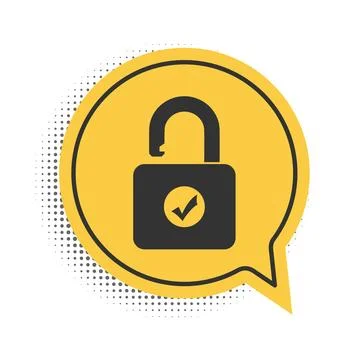 Black Open padlock icon isolated on white background. Opened lock sign. Cyber Illustrazione stock