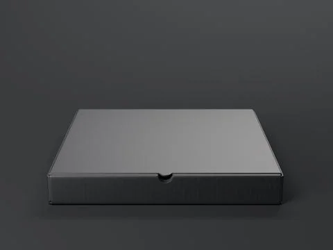 Black opened cardboard package. 3d rendering 스톡 일러스트