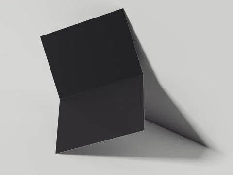 Black opened leadleat. 3d rendering Stockfoto's