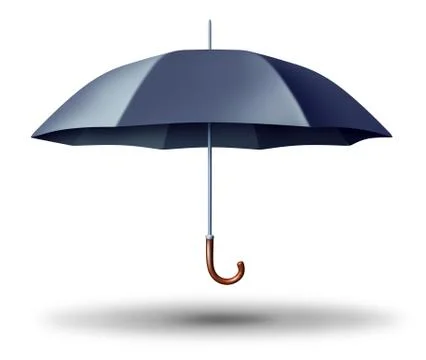 Black opened umbrella Illustrazione stock