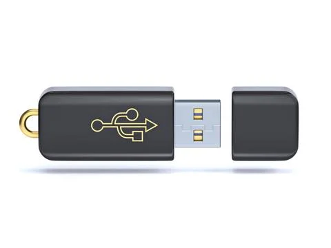 Black opened USB flash drive 3D Black opened USB flash drive 3D rendering ... Stock Photos