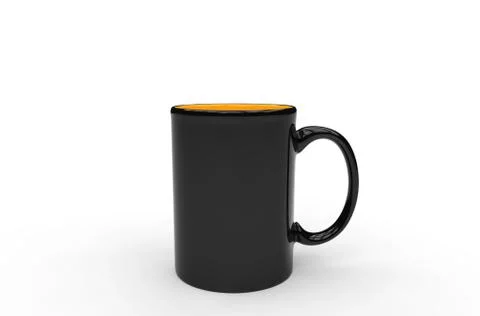 Black Orange Coffee Mug Ilustración de archivo
