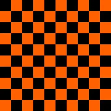 Black orange rhombuses seamless pattern. Vector illustration. Stock Illustration
