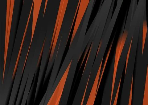 Black orange stripes abstract geometric concept background Stock Illustration