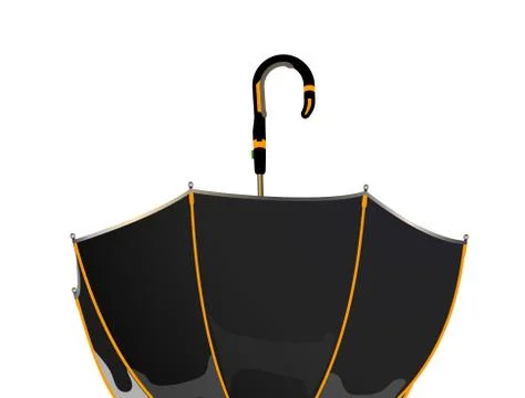 Black orange umbrella. 스톡 일러스트
