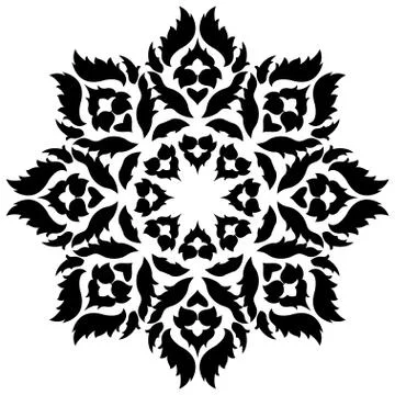 Black ornamental pattern. Stock Illustration