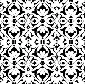 Black ottoman decorative background version Stock Illustration