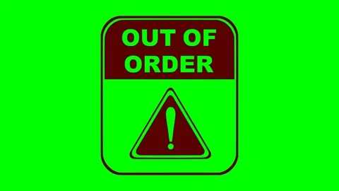 Black out of order sign Video stock 339473074