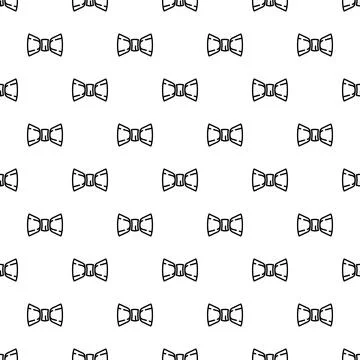 Black outline bow tie seamless pattern background 스톡 일러스트