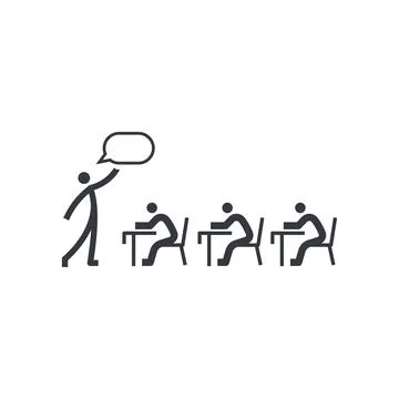 Black outline education and knowledge vector icon. Fully editable stroke Stock Illustration