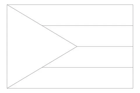 Black outline flag of Comoros Stock Illustration
