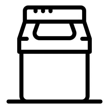 Black outline icon of a multifunction printer for office use Stock Illustration