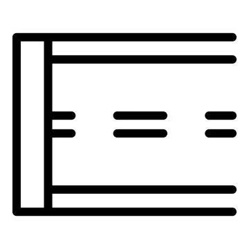 Black outline icon representing a server rack for data storage Stock Illustration