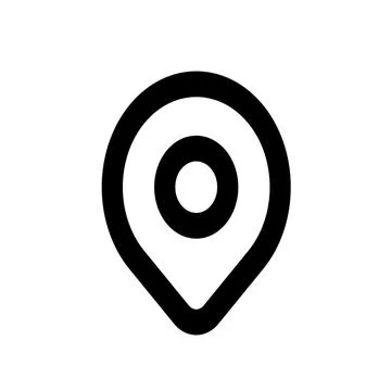Black Outline Map Pin Icon Stock-Illustration