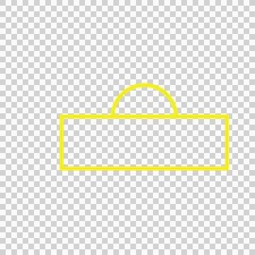 Black Outline Of A Rectangle With Rounded Top semicircle Stock Illustration