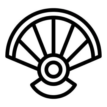 Black outline of a sea shell Stock Illustration