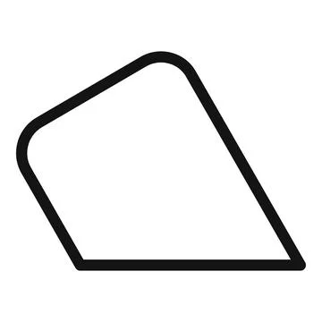 Black outline of a taco shell icon 스톡 일러스트