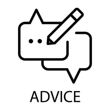 Black outline of two speech bubbles with a pencil writing and the word Illustrazione stock