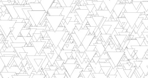 Black outlines of abstract triangles slowly moving on white background. Abstr Stock Footage 146260193