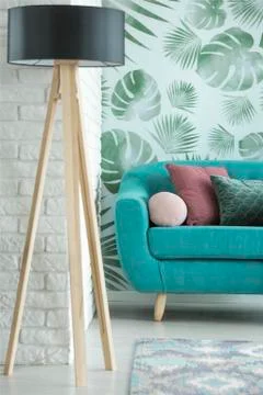 Black oversize lamp Stock-Fotos