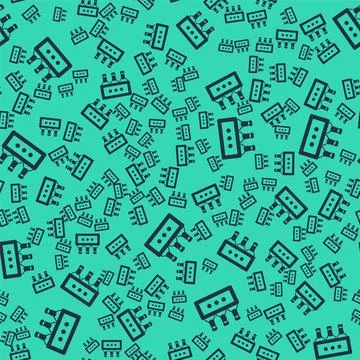 Black Pack of beer bottles icon isolated seamless pattern on green background Stock Illustration