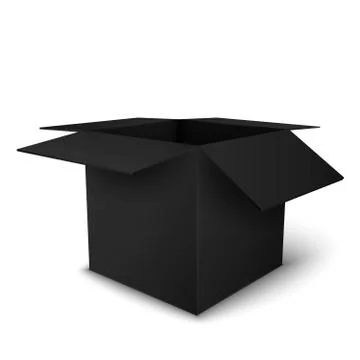 Black package box Stock Illustration