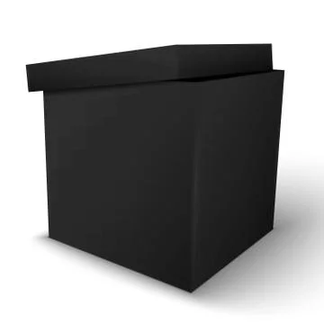 Black package box Stock Illustration
